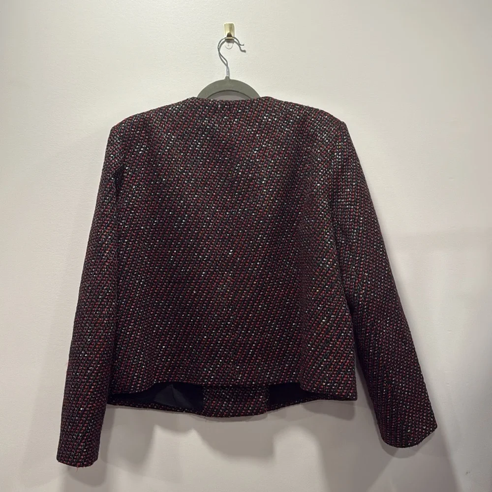 Red and Blue Tweed Marais Jacket - Picture 7 of 8